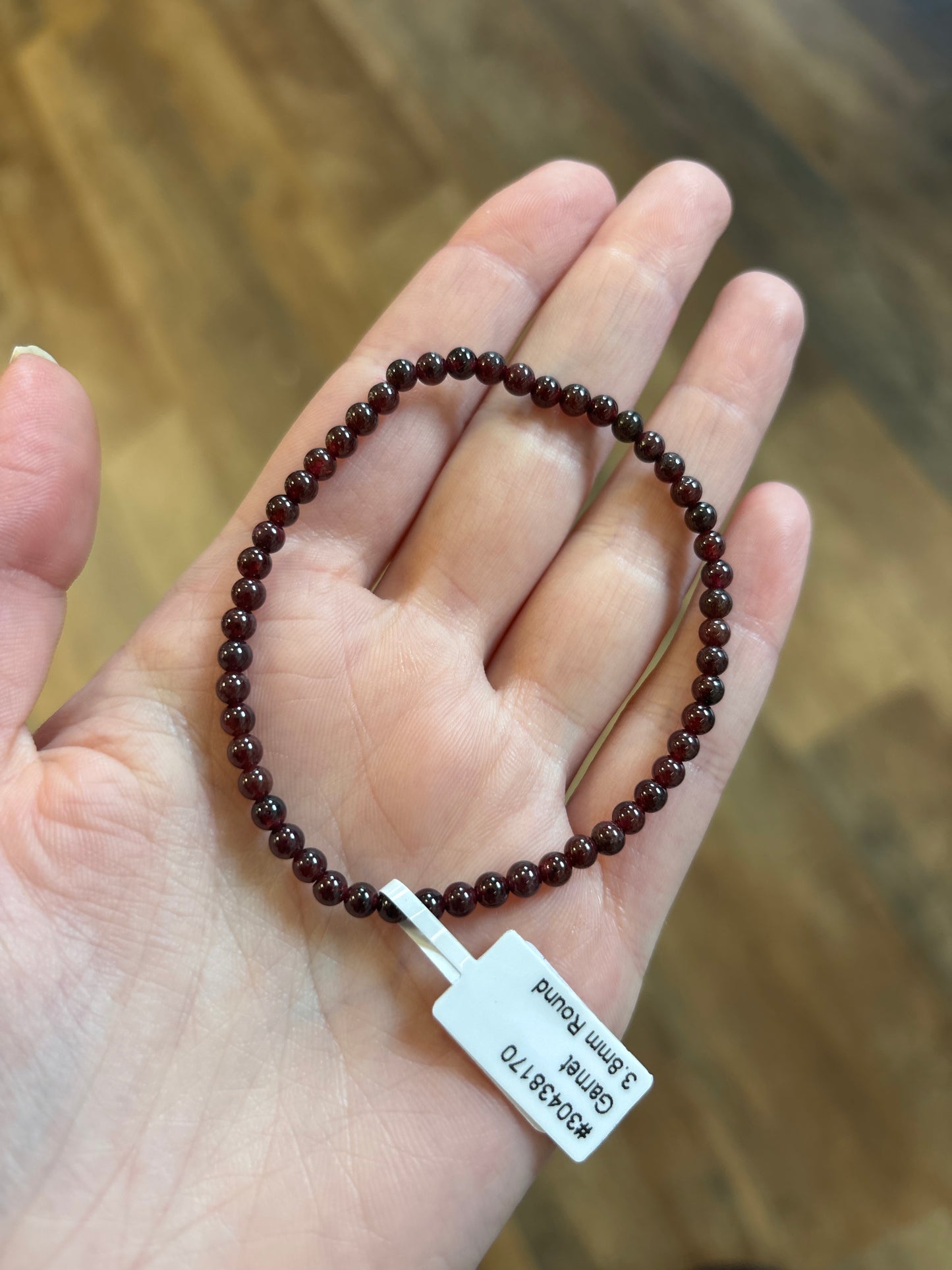Garnet (Passion, Strength & Stamina) Bracelet 4mm