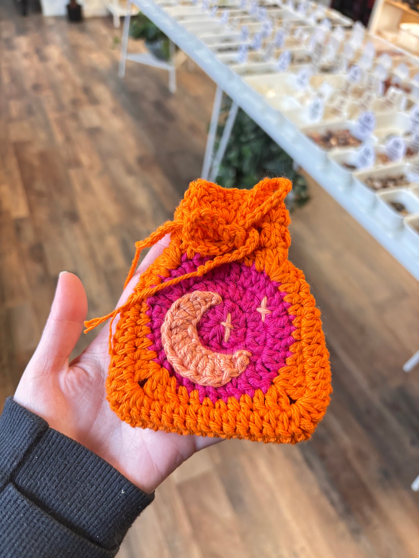Crochet Crystal Pouch | The Crochet Witch