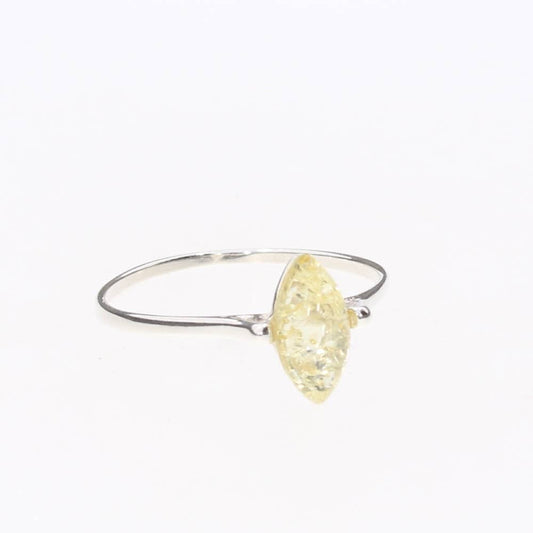 Citrine Amber Sterling Silver Ring: 8