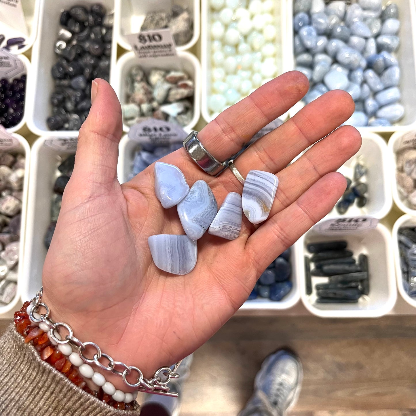 Blue Lace Agate (Stress Relief) Tumbled