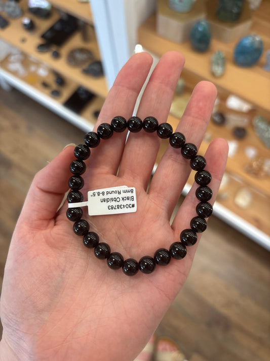 Obsidian (Energetic Shield) Bracelet 8mm LARGE