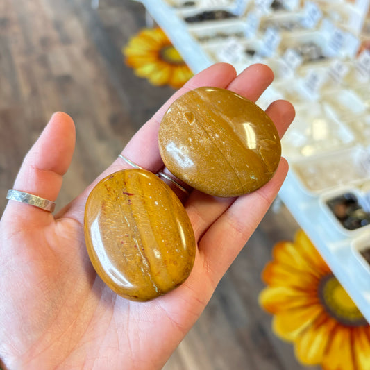 Yellow Jasper (Self-discipline) Palm Stone