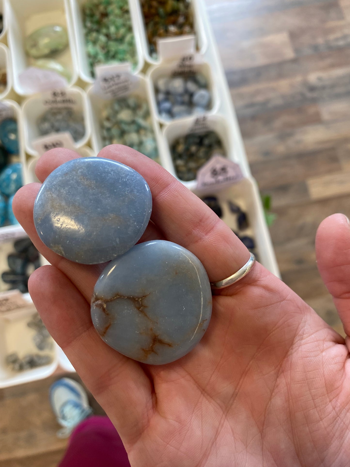 Angelite (Angelic Connection) Flat Stone