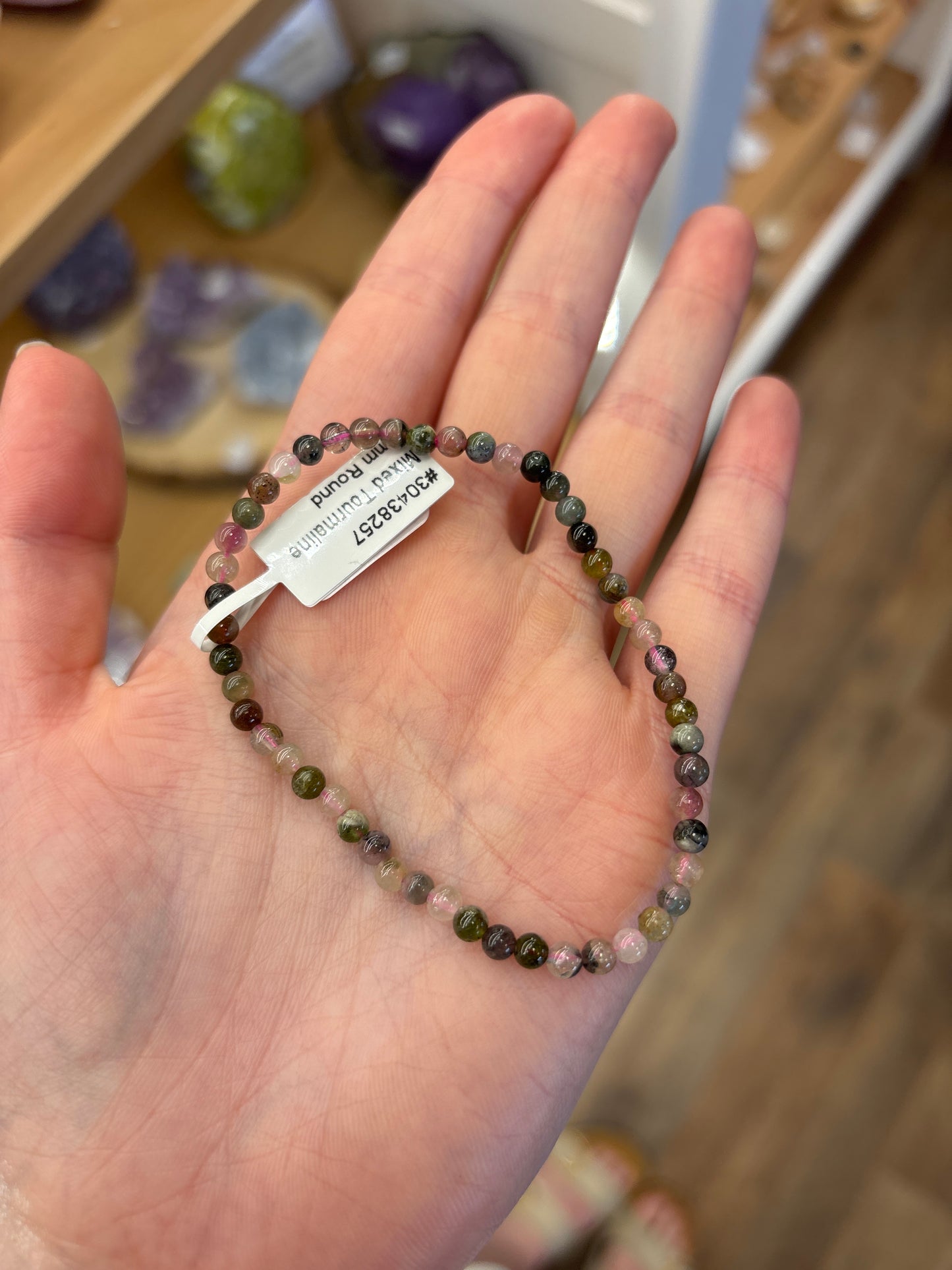 Mixed Tourmaline (Compassion & Heart Healing) Bracelet 4mm