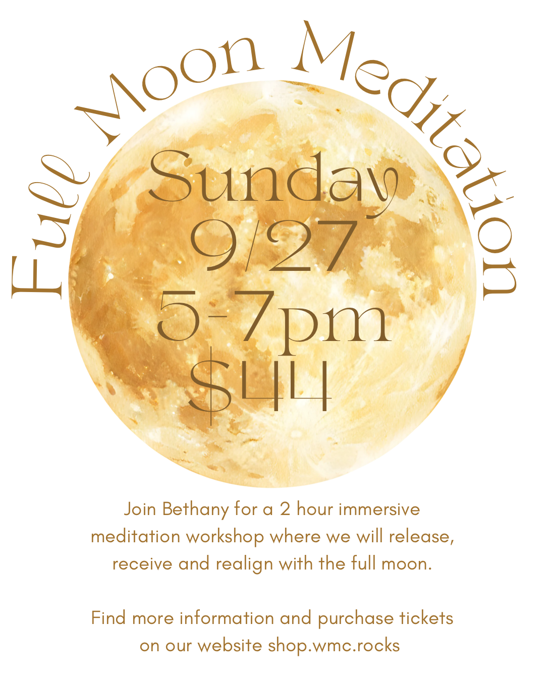 Full Moon Meditation Workshop: Release, Receive, and Realign | Sunday 9/27 from 5-7pm