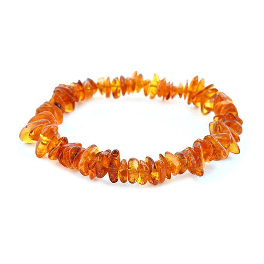 Cognac Amber Stretch Bracelet