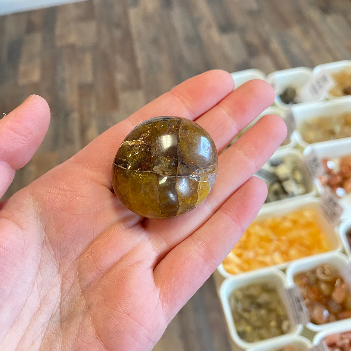 Golden Healer (Self Confidence) Palm Stone