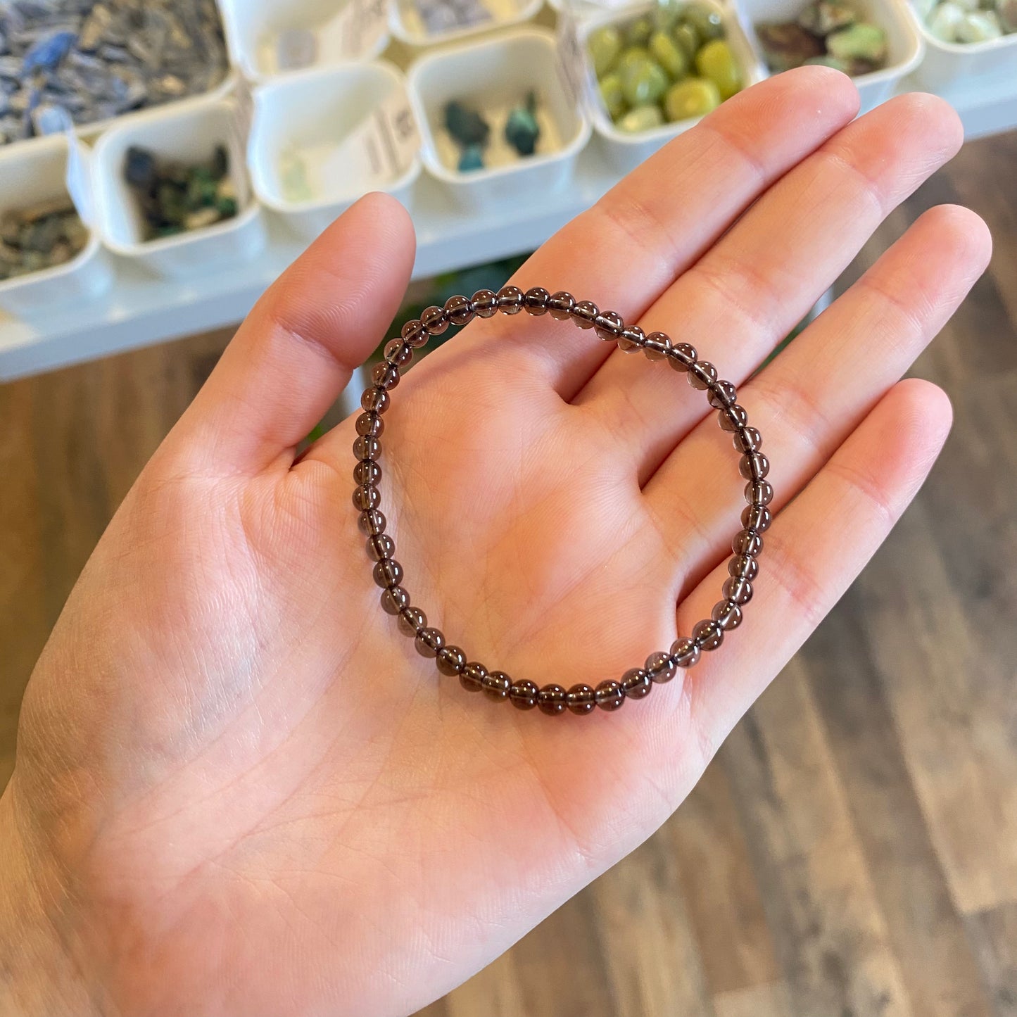Smokey Quartz (Dispels Negitivity) Bracelet 4mm
