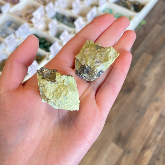 Pyrite in Serpentine (Compassion & Willpower) Rough