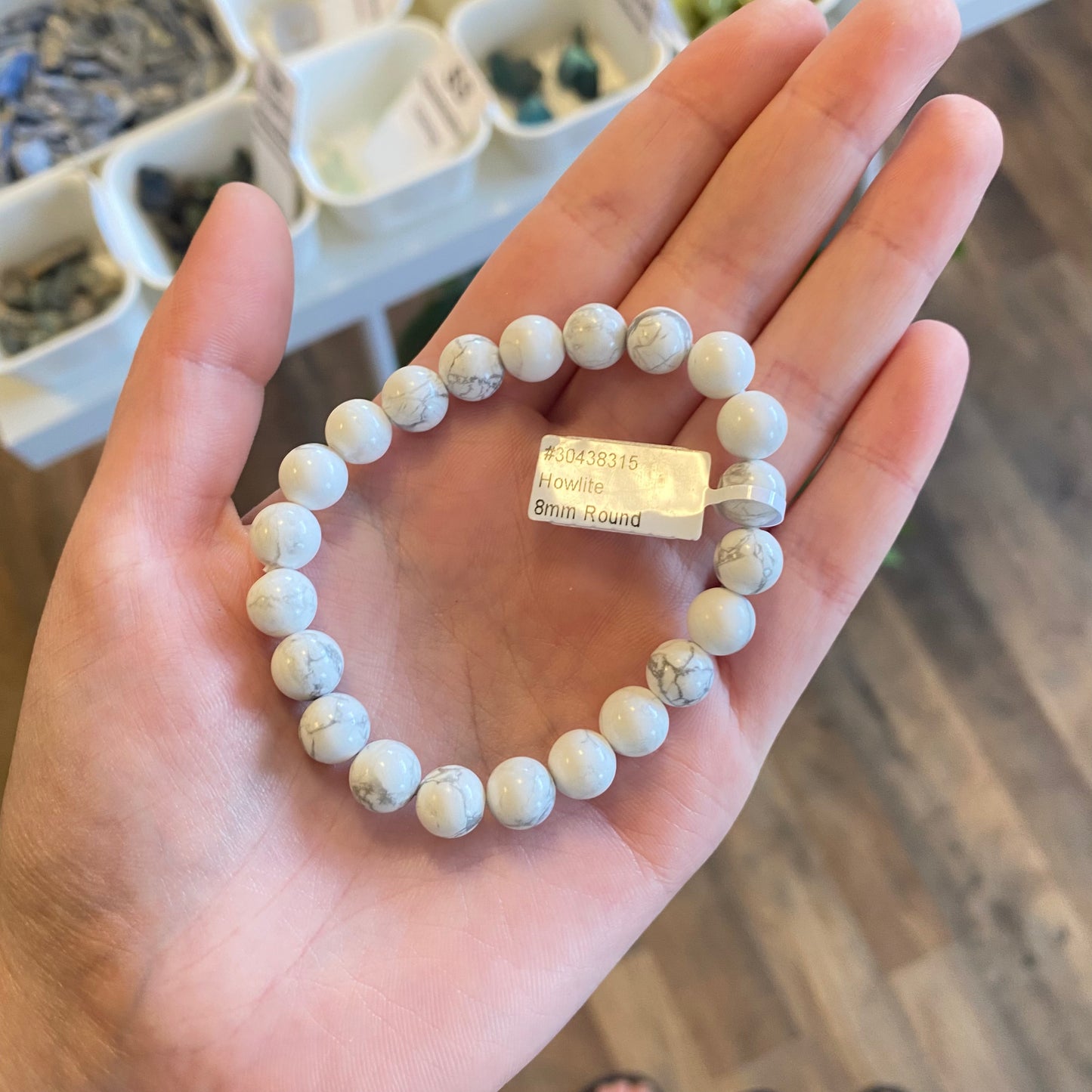 White Howlite (Calming) Bracelet 8mm