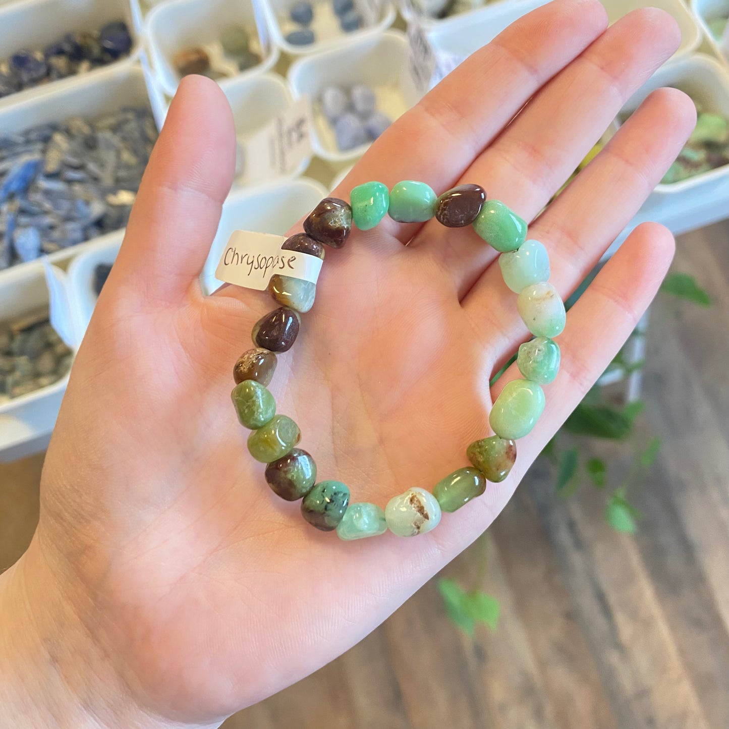 Chrysoprase (Self Acceptance & Prevents Nightmares) Bracelet Nugget