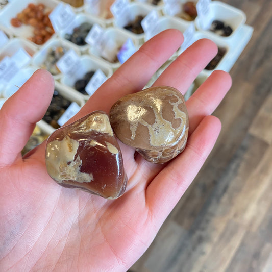 Chocolate Rhodochrosite (Comforting) Tumbled