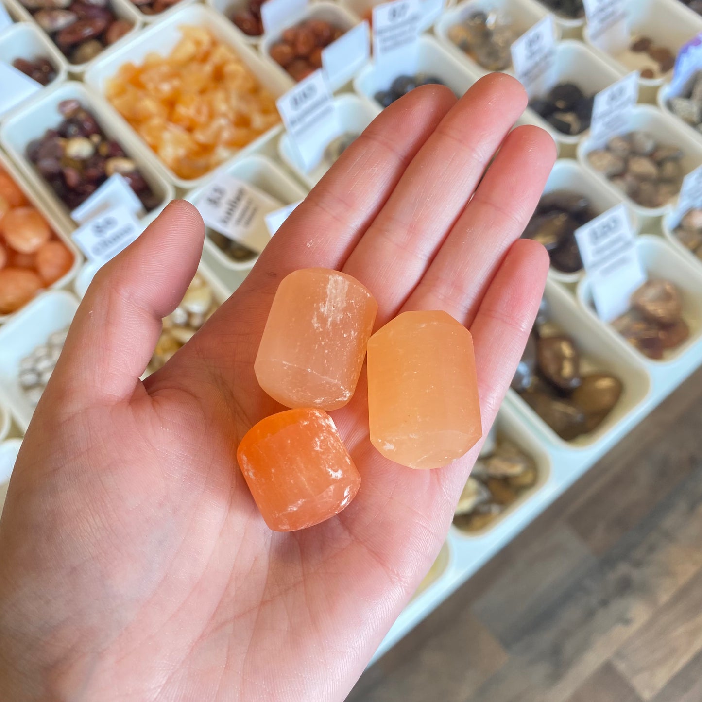 Peach Selenite (Emotional Healing) Tumbled