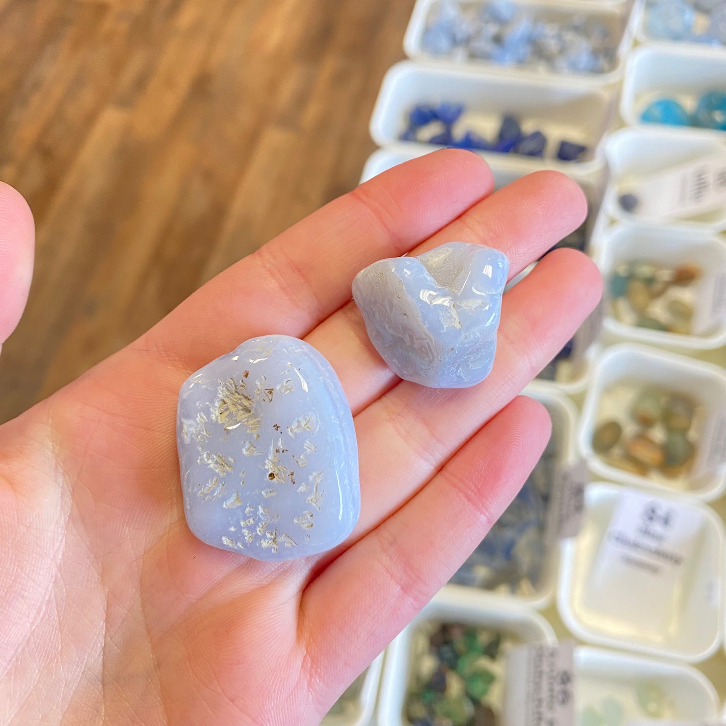 Blue Calcedony (Harmony) Tumbled