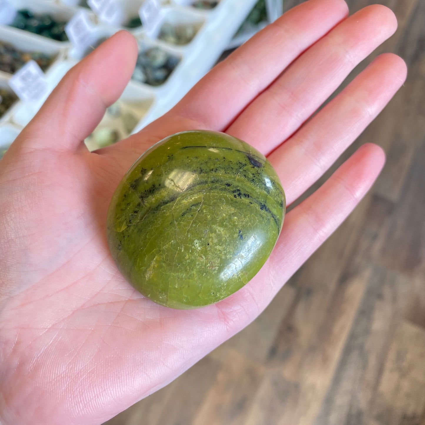 Green Opal (Emotional Strength) Palm Stone
