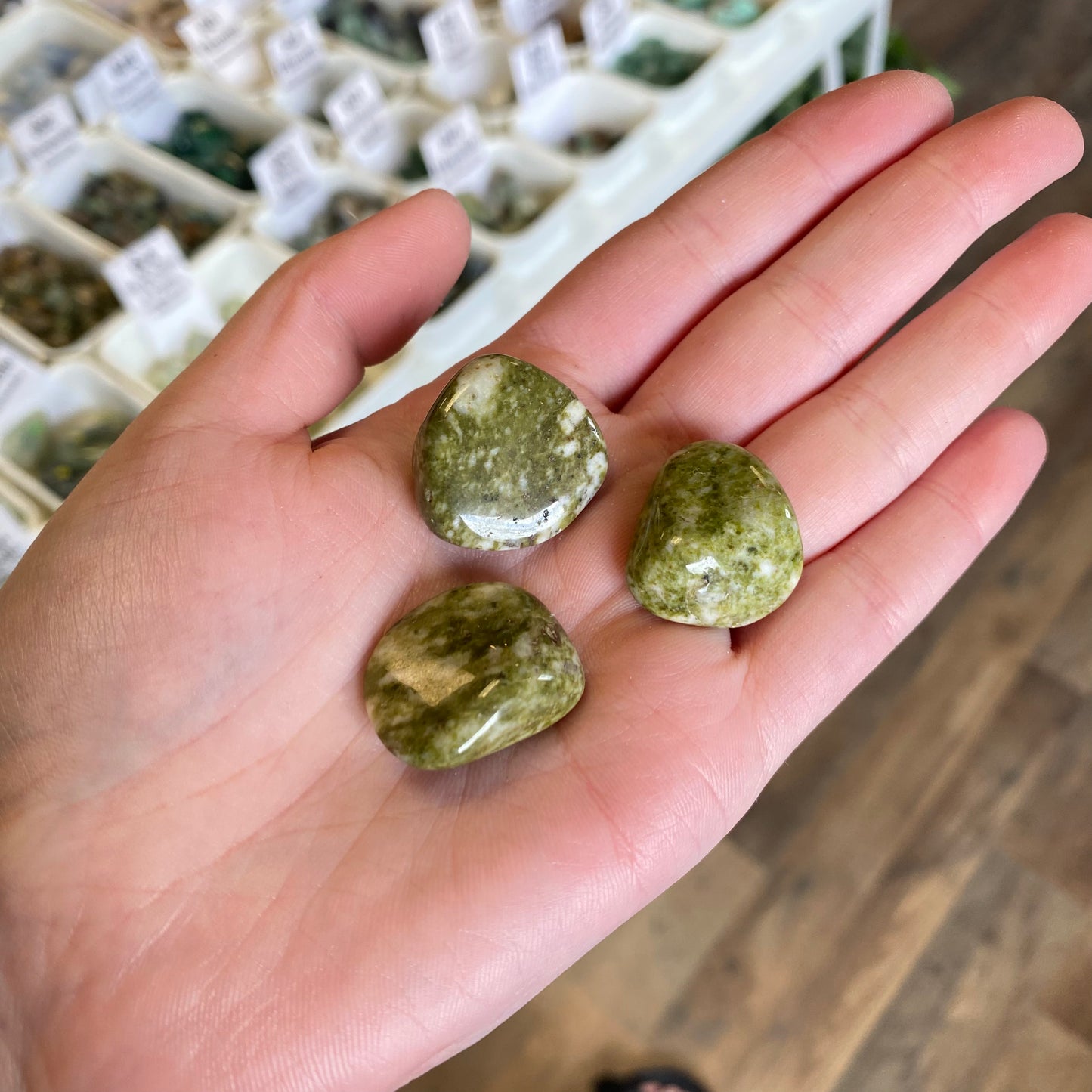 Snowflake Epidote (Heart Opening) Tumbled