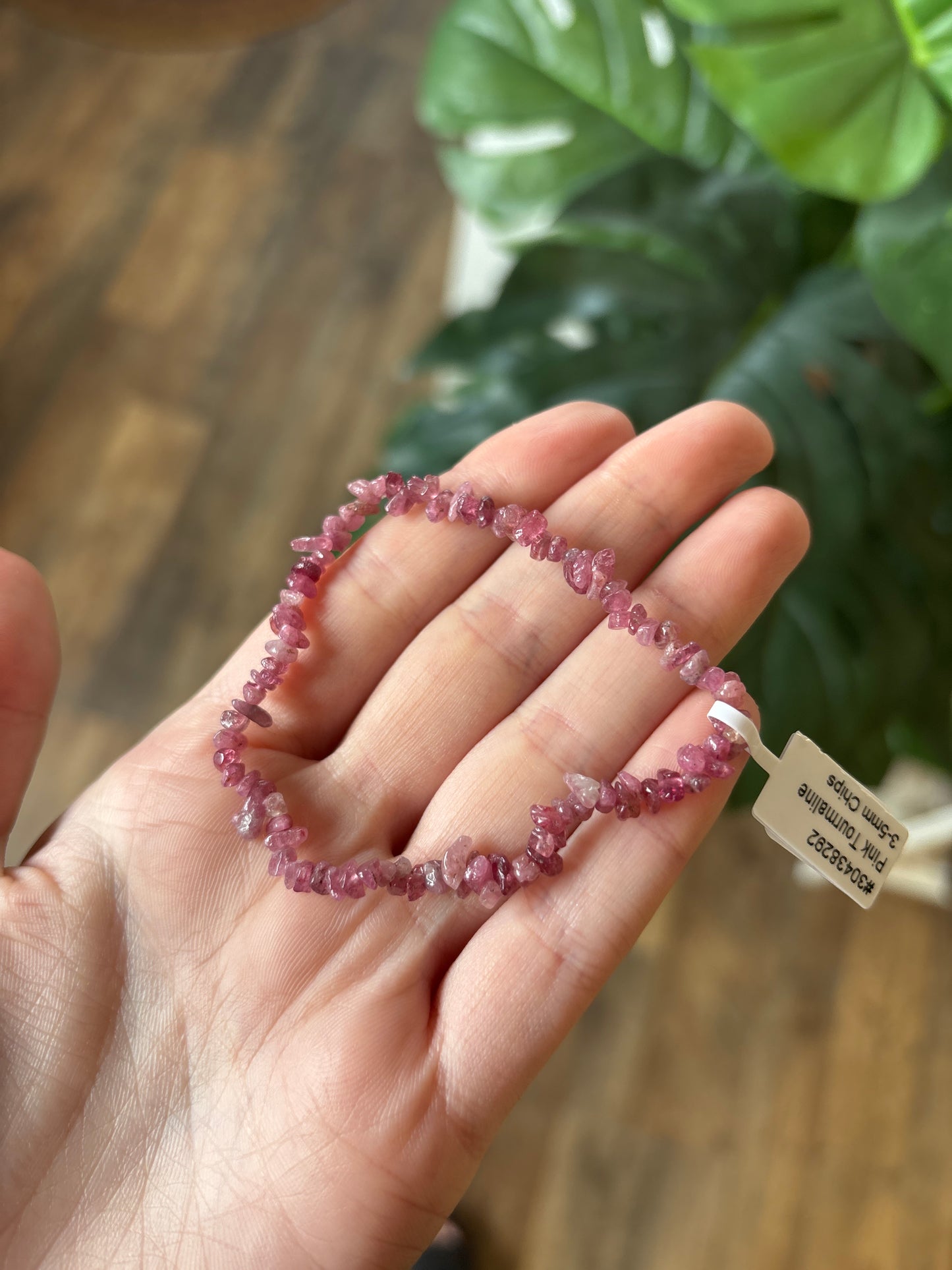Pink Tourmaline (Anxiety & Panic Attacks) Chip Bracelet