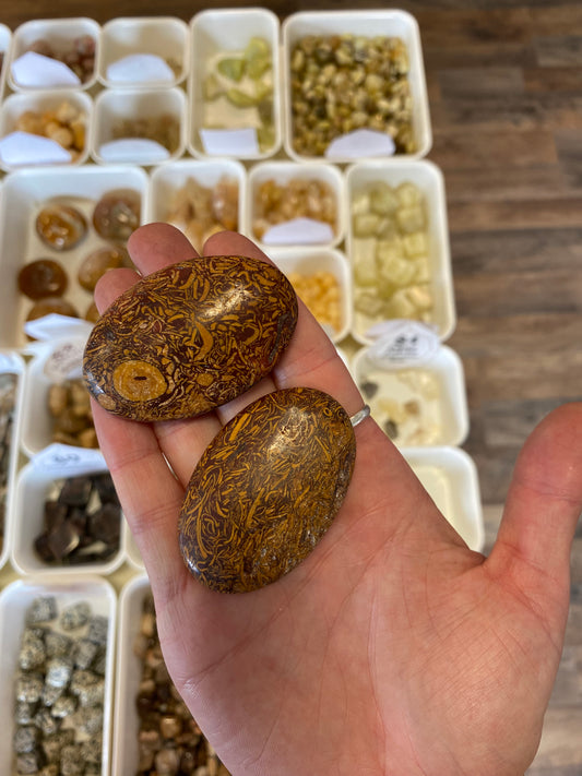 Calligraphy Stone (Meditation & Past Life Work) Palm Stone