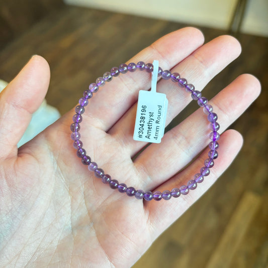 Amethyst  (Tranquility) Bracelet 4mm