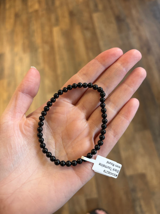 Black Tourmaline (Protection) Bracelet 4mm
