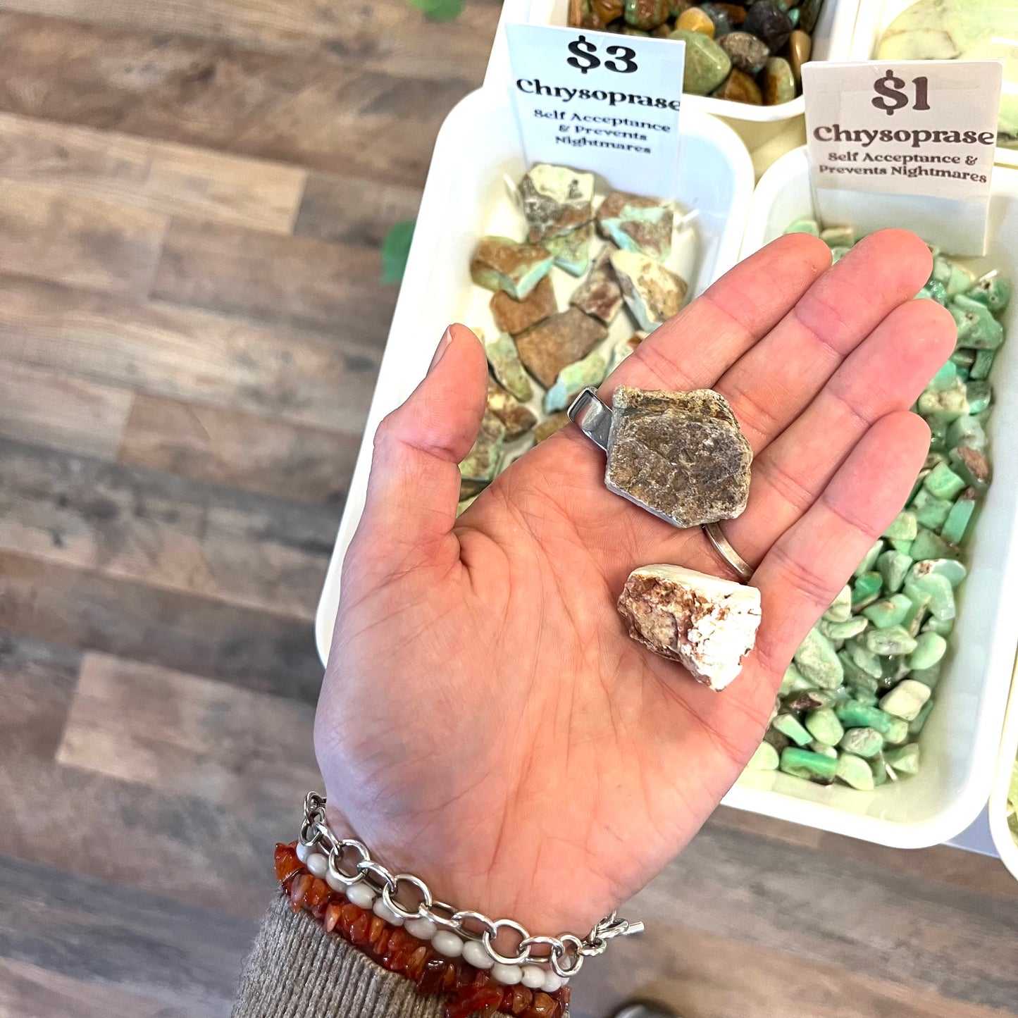 Chrysoprase (Self Acceptance & Prevents Nightmares) Rough