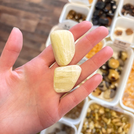 Lemon Calcite (Inner Drive & Achieve Goals) Tumble