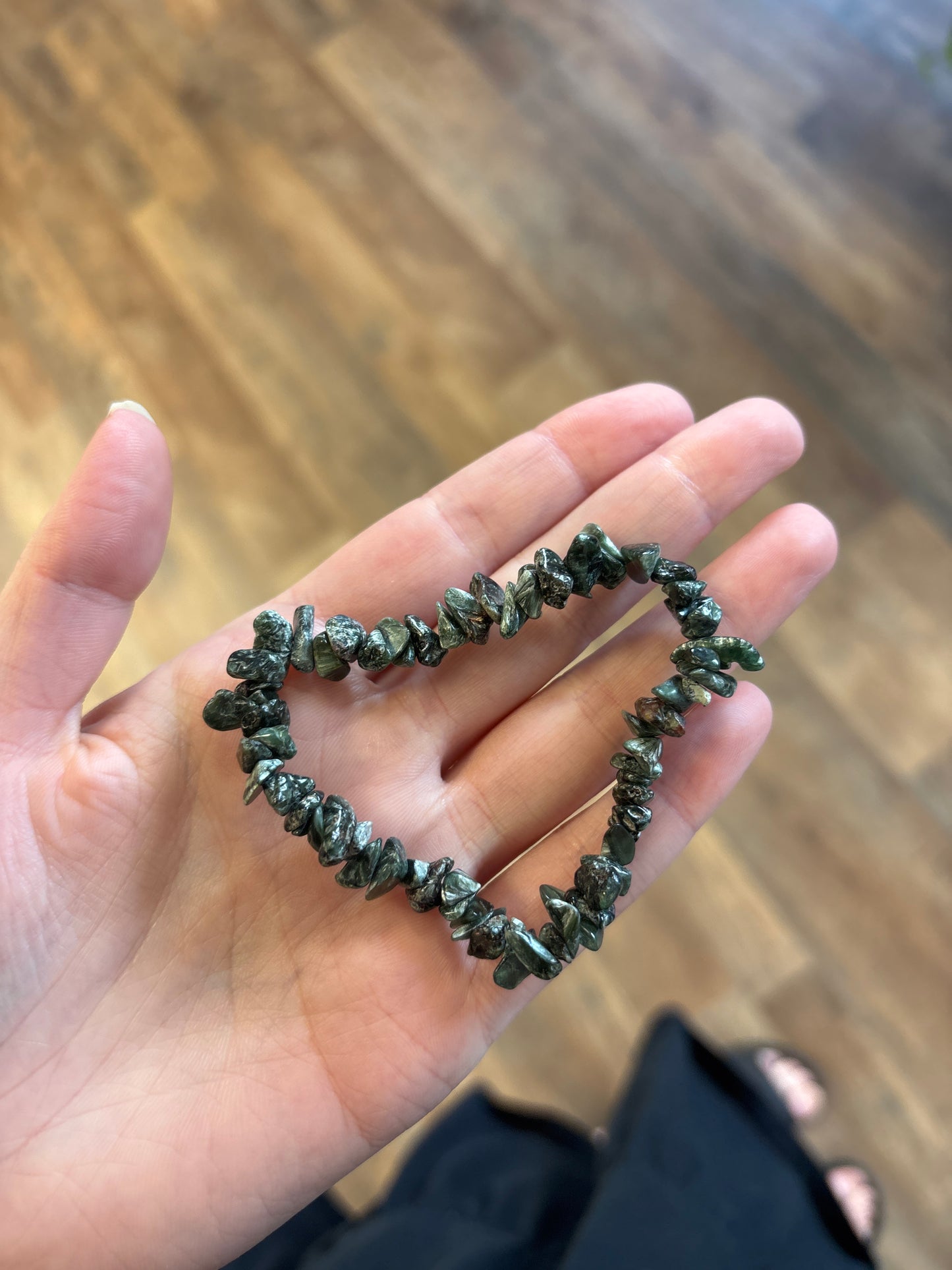Seraphinite (Regeneration & Angelic Connection) Chip Bracelet