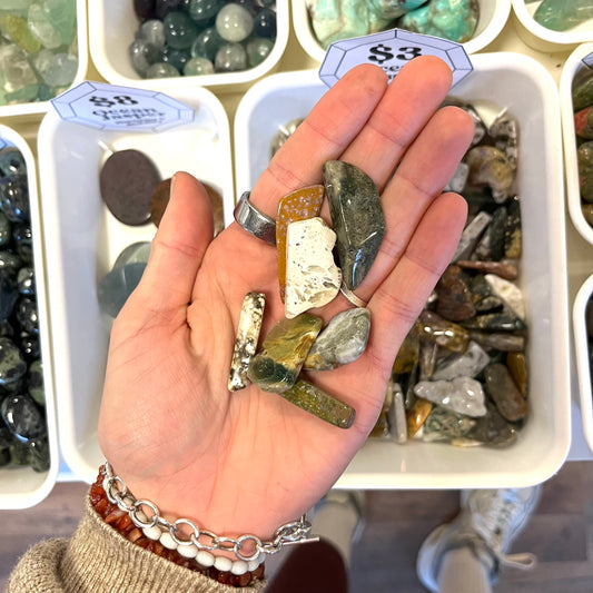 Ocean Jasper (Optimism) Tumbled Slice