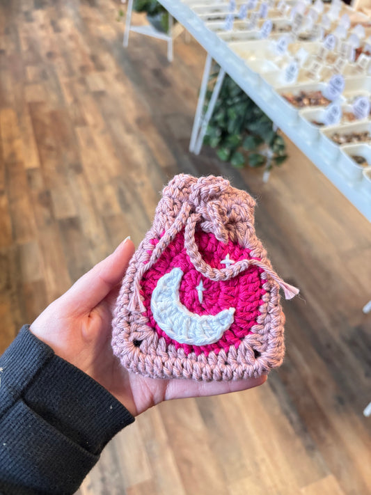 Crochet Crystal Pouch | The Crochet Witch