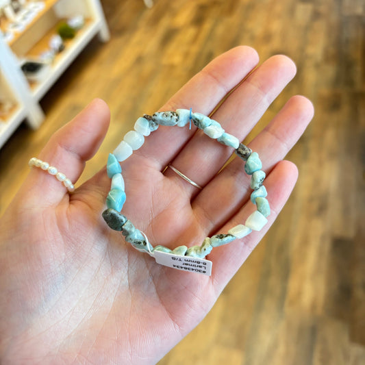 Larimar (Inner Peace & Self Expression) Bracelet 6-8mm