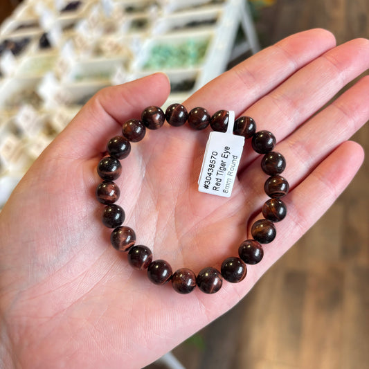 Red Tigers Eye (Motivation) Bracelet 8mm