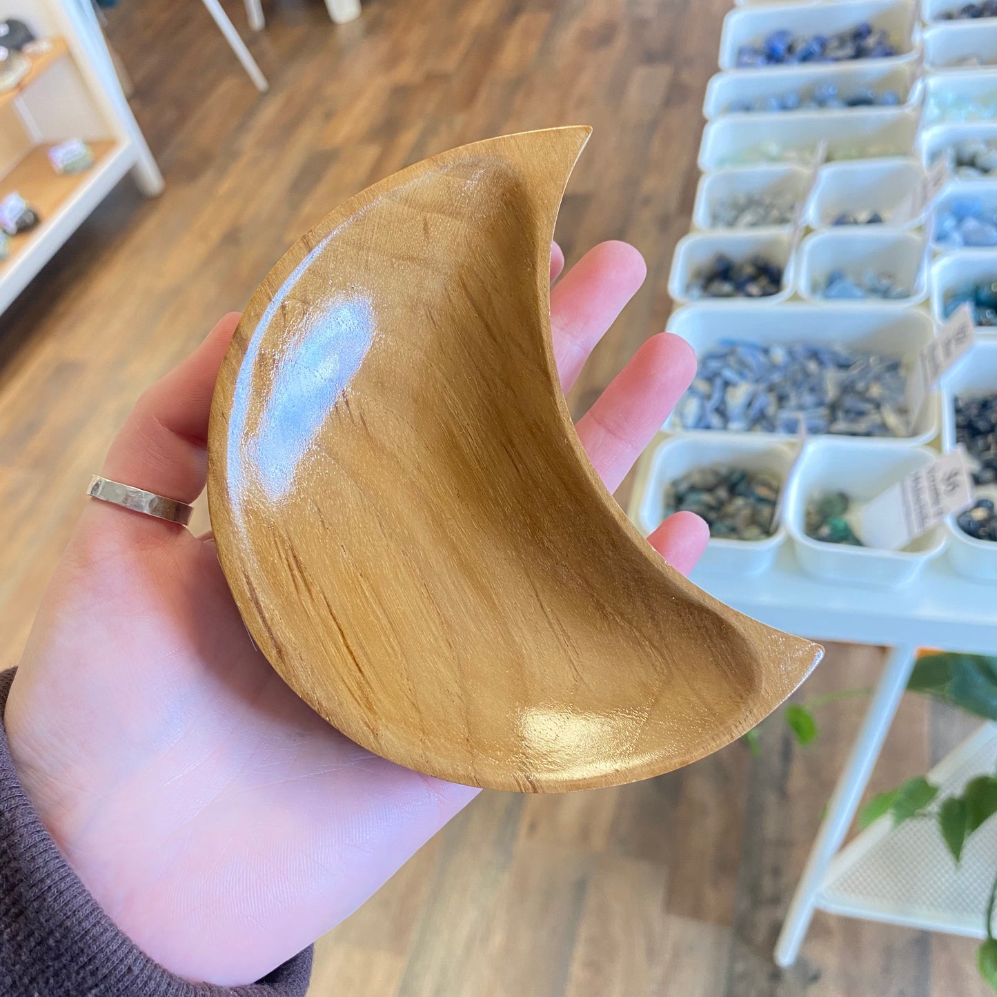 Teakwood Moon Bowl