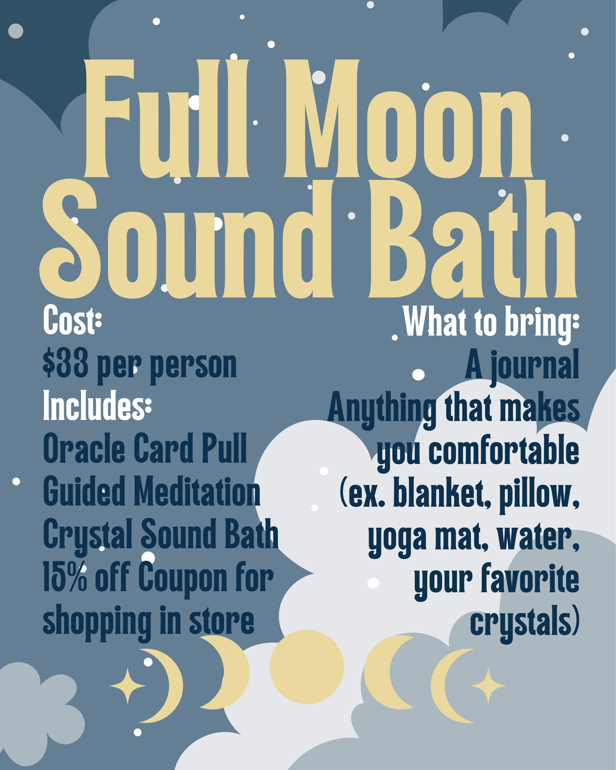 Full Moon Sound Bath | Sunday 10/25 from 5-6pm