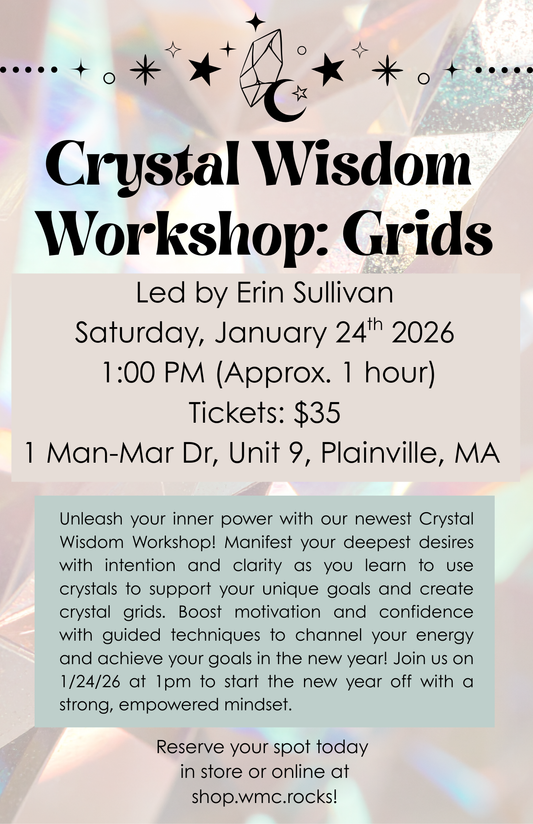 Crystal Wisdom Workshop: Crystal Grids with Erin | Saturday 1/24/26 1pm