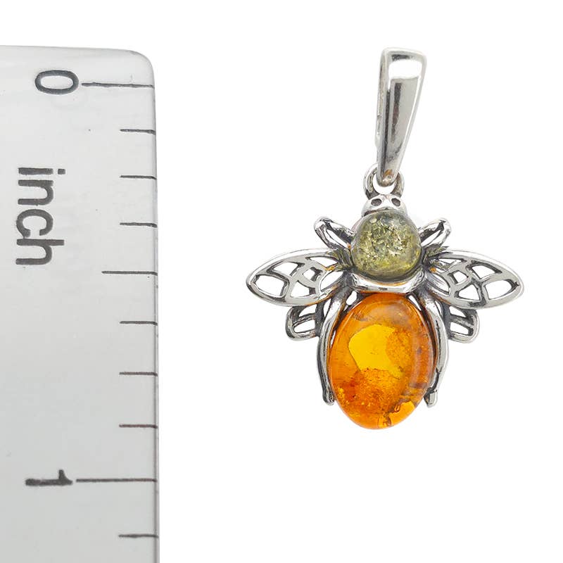 Multicolor Amber Bee Pendant