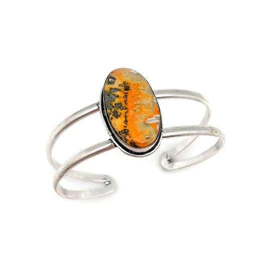 Kashi Semiprecious Stone Cuff Bracelet - Bumblebee Jasper