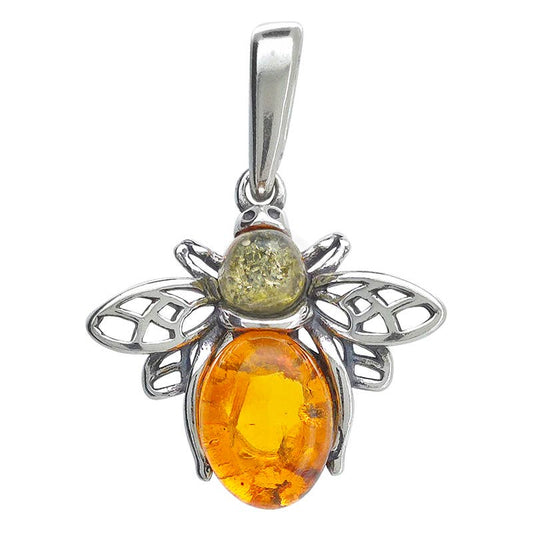 Multicolor Amber Bee Pendant