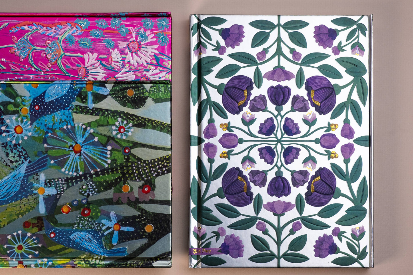 Nina Pace: Purple Flowers (Foiled Journal) by: Notebook / blank book; 176 pages / English