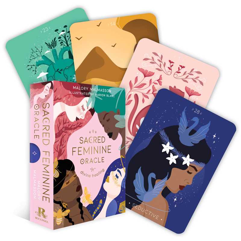 Sacred Feminine Oracle by Malory Malmasson: Flashcards; 176 pages / English
