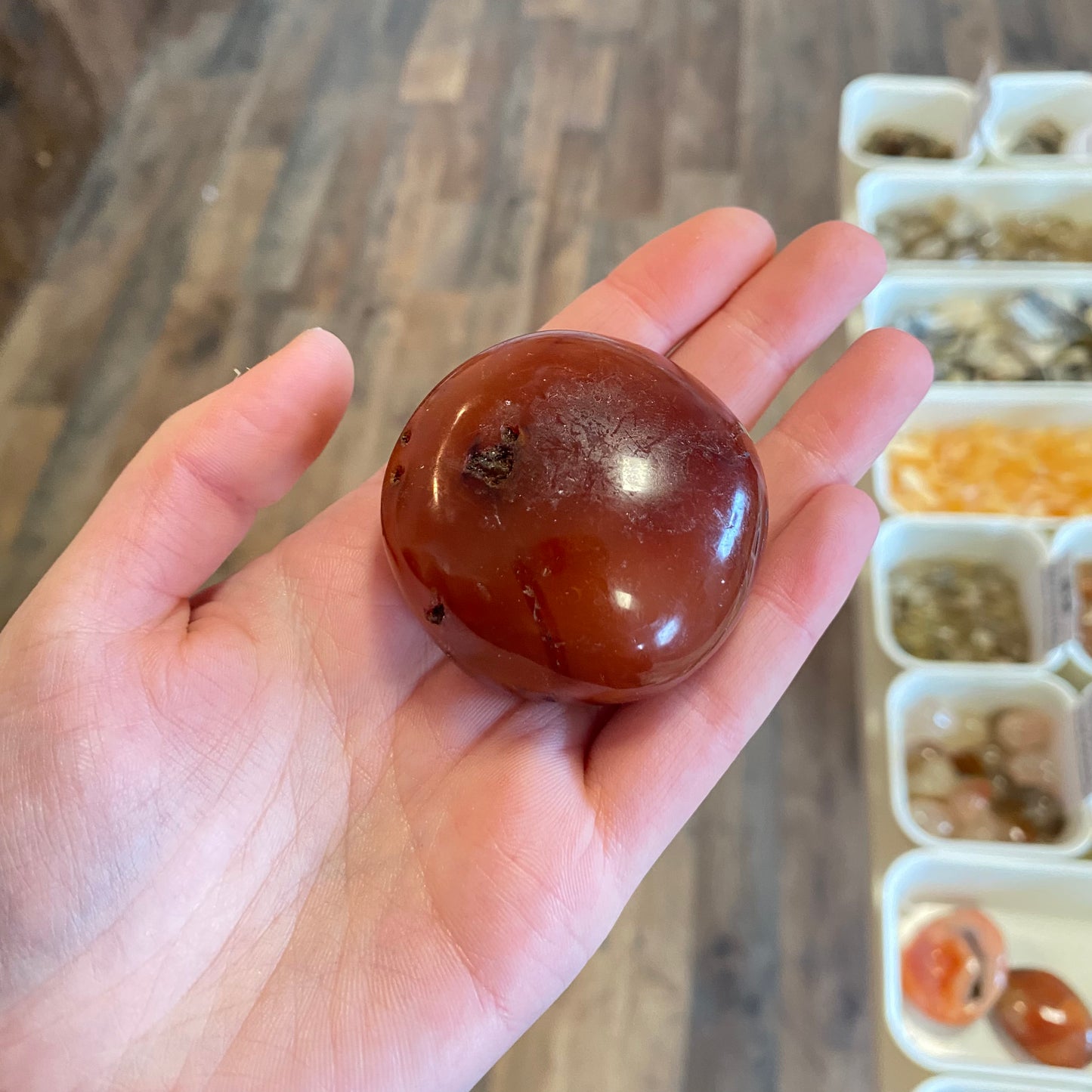 Carnelian (Creativity) Palm Stone