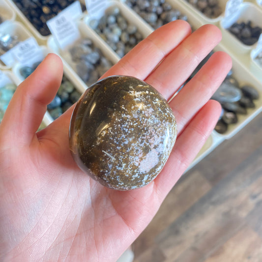 Ocean Jasper (Optimisum) Palm Stone