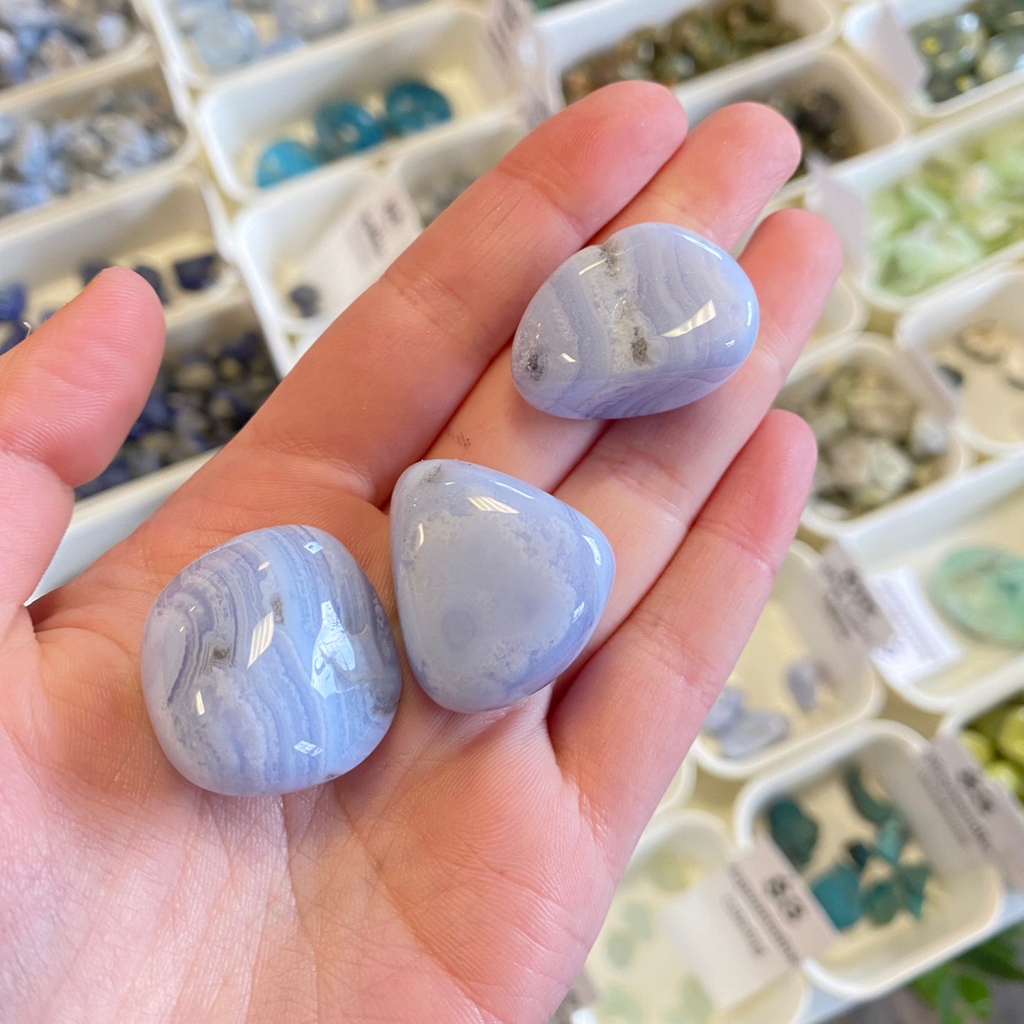 Blue Lace Agate (Peace) Tumbled