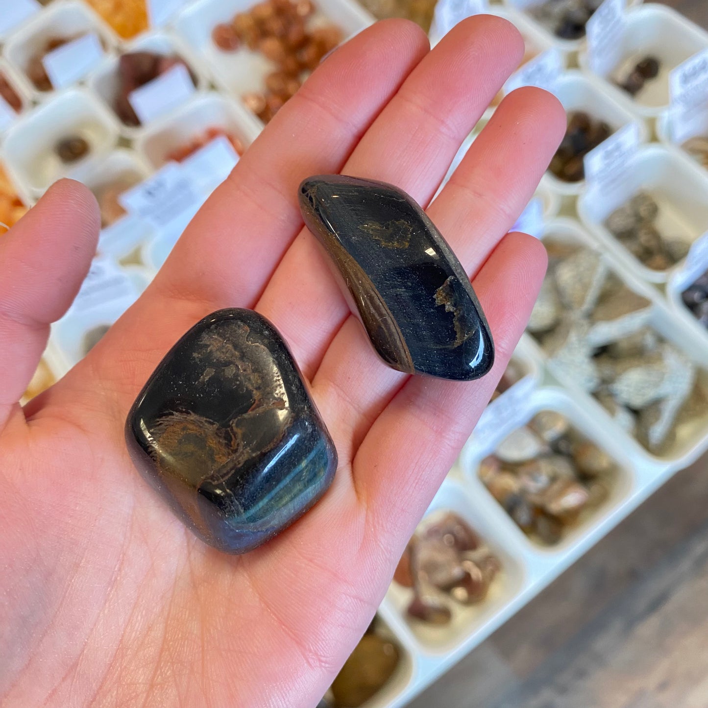 Blue Tigers Eye (Reduces Stress) Tumbled
